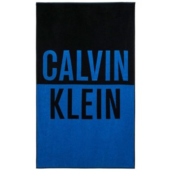 Calvin Klein πετσέτα με μαύρο και μπλε χρωμα με γράμματα 160X85 cm KU0KU00105 C4X